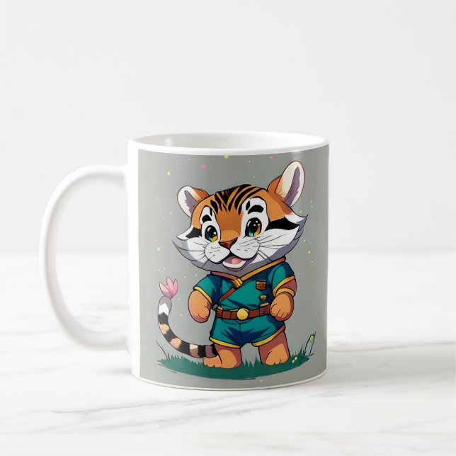 Caneca De Café Cubo de Tigre de Escoteiro (Esquerda)