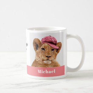 Caneca De Café Cubo Lion Cub Personalizar Nome e Mensagem