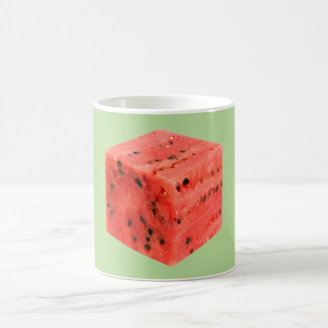 Caneca De Café Cubo original de Comida de Melancia Vermelha doce  (Centro)