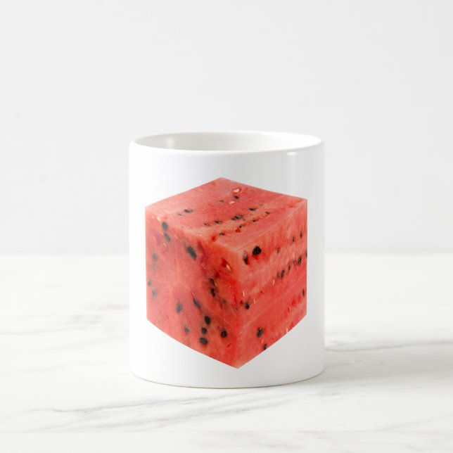 Caneca De Café Cubo original de Comida de Melancia Vermelha doce  (Centro)