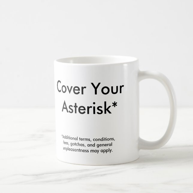Caneca De Café Cubra seu Asterisk* (Direita)