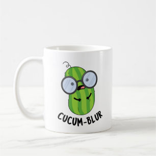 Caneca De Café Cucum blur Funny Veggie Cucumber Pun