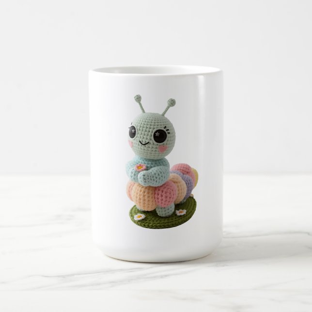 Caneca De Café Cuddly Caterpillar A Whimsical Crochet Friend T-Sh (Centro)