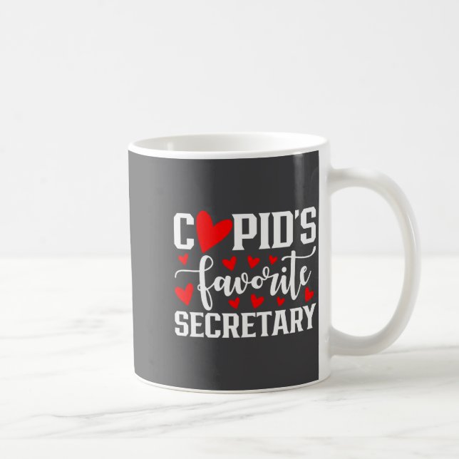 Caneca De Café Cud's Favorite Secretary Cute Heart Valentine's Da (Direita)