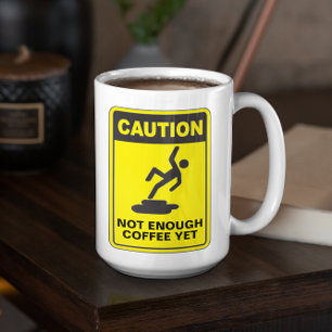 Caneca De Café Cuidado Bebida Insuficiente Personalizável