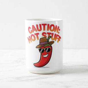 Caneca De Café Cuidado: Design de coisas quentes - Pepper chili d
