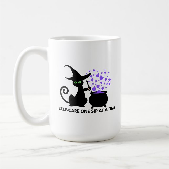 Caneca De Café Cuidado Pessoal Um Golinho de Cada Vez (Esquerda)
