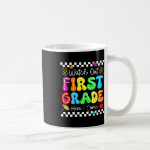Caneca De Café Cuidado Primeiro Ano Aqui Vou De Volta à Escola B