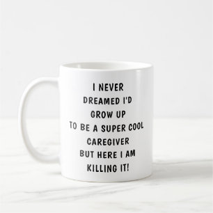 Caneca De Café Cuidador de Propriedade Engraçado   Cuidador Feliz