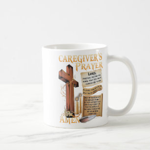 Caneca De Café Cuidadores Oram Cruz Cristã Fé Esperança Amor