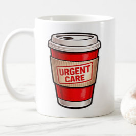 Caneca De Café Cuidados Urgentes Café Engraçado Humor Equipe de S
