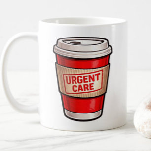 Caneca De Café Cuidados Urgentes Café Engraçado Humor Equipe de S