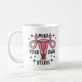Caneca De Café Cuide da sua escolha feminista utópica profissiona