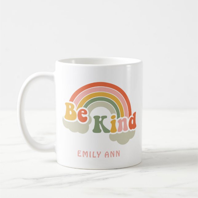 Caneca De Café Cujo nome personalizado é Gind Rainbow (Esquerda)