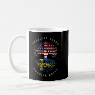 Caneca De Café Cultivado Americano Raízes Suecas Bandeira da Suéc