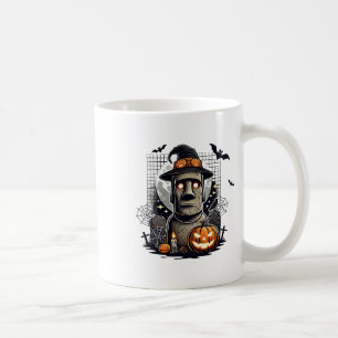 Caneca De Café Cultura Antiga da Estátua Moai das Halloween