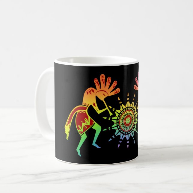 Caneca De Café Cultura de americanos nativos - Sun Dancing Kokope (Frente Esquerda)