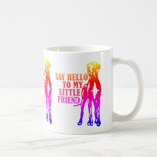 Caneca De Café cumprimente meu amiguinho, arco-íris