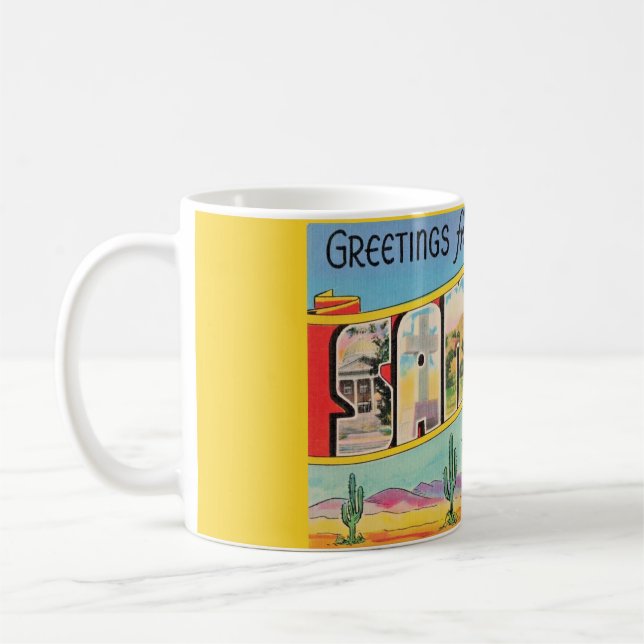 Caneca De Café Cumprimento Vintage de Santa Fe (Esquerda)