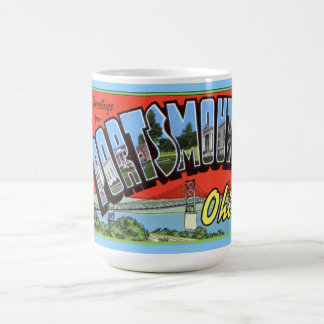 Caneca De Café Cumprimentos da letra de Portsmouth Ohio grandes