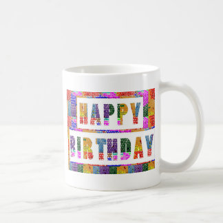 Caneca De Café Cumprimentos do texto: FELIZ ANIVERSARIO