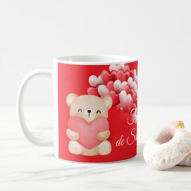 Caneca De Café Cup Coffee Mug Valentine's Day (Com Donut)