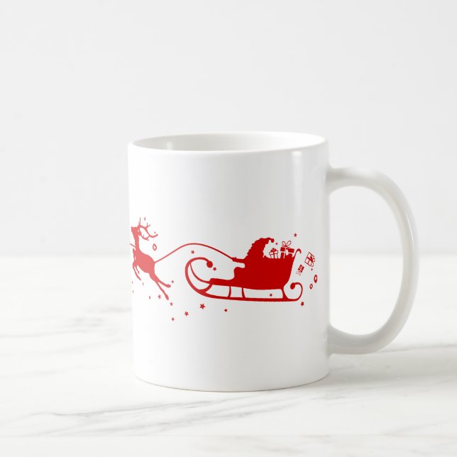 Caneca De Café Cup Reindeers and Papai Noel (Direita)