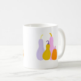 Caneca De Café Cup with colorful pumpkins
