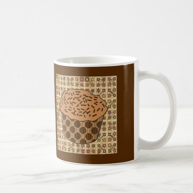Caneca De Café Cupcake com cobertura de caramelo e confeitos (Direita)