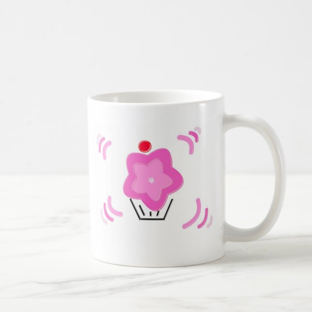 Caneca De Café Cupcake cor-de-rosa (Direita)