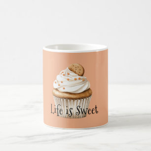 Caneca De Café Cupcake de Cobertura de Baunilha