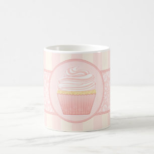 Caneca De Café Cupcake elegante cor-de-rosa doce