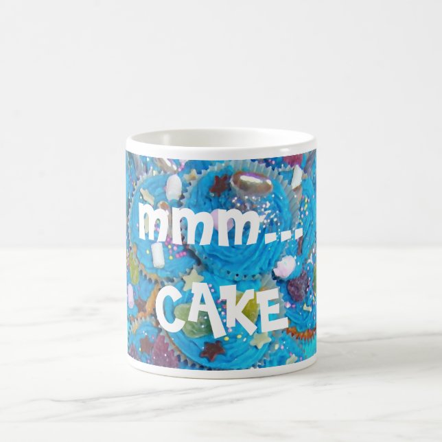 Caneca De Café Cupcakes azuis...caneca de bolo (Centro)