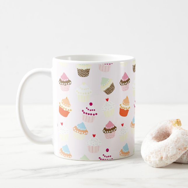 Caneca De Café Cupcakes bonitos (Com Donut)