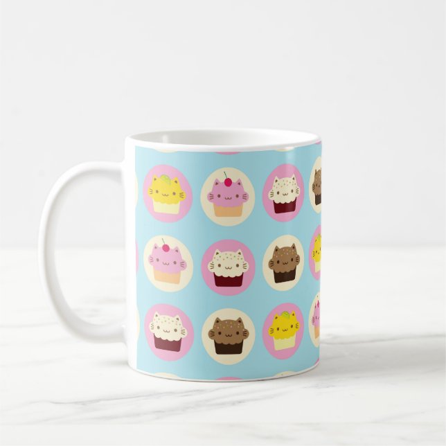 Caneca De Café Cupcakes de Gato (Esquerda)