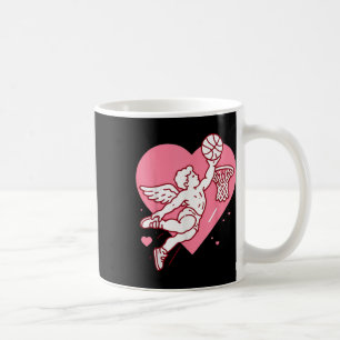 Caneca De Café Cupid Basquete Dia de os namorados de Basquete - B