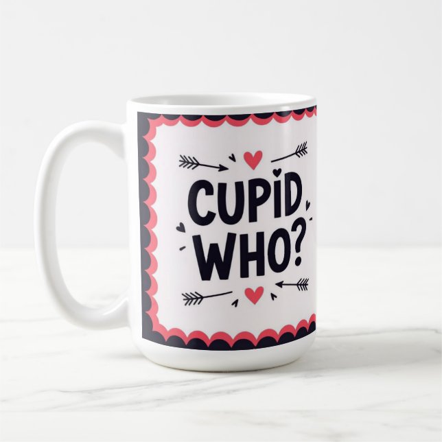 Caneca De Café Cupid who? Stylish valentine's  (Esquerda)