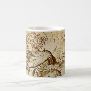 Caneca De Café Cupido com um Violino por Domenico Campagnola
