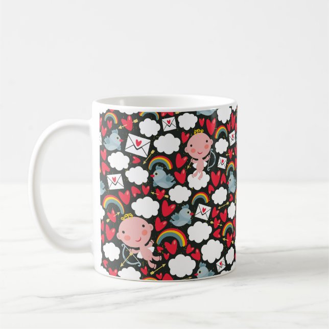 Caneca De Café Cupido no céu (Esquerda)