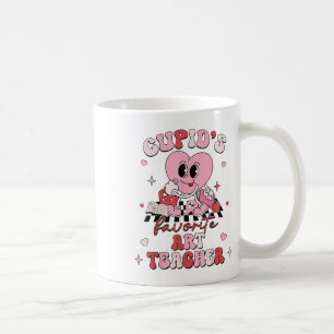 Caneca De Café Cupids Namorados de professor de arte favorito cor
