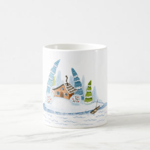 Caneca De Café Cura de Natal da casa de inverno