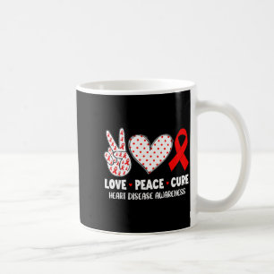 Caneca De Café Cura do Amor pela Paz Lutador Contra a Doença Card