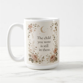 Caneca De Café Cura do Filho Interior Citação Floral Vintage