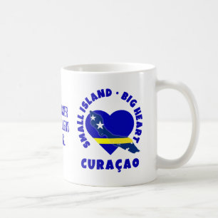 Caneca De Café CURAÇAO Grande Coração Diversão Personalizado 2026