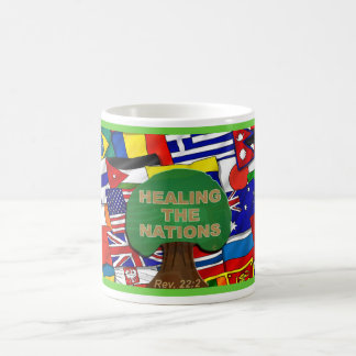 Caneca De Café Curando o mug de árvore das Nações