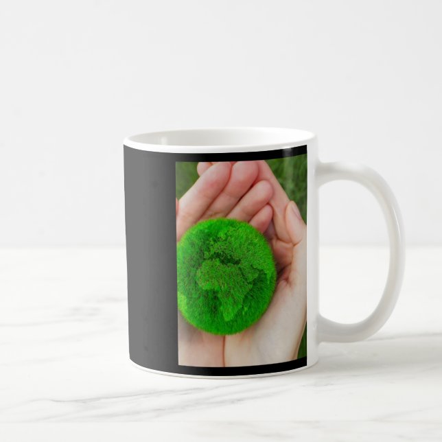 Caneca De Café Curando O Planeta. Adesivo (Direita)