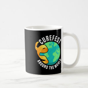 Caneca De Café Curefest em todo o mundo Conscientização sobre o c
