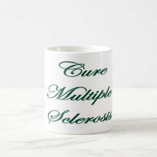 Caneca de café CureMS com verde das fitas