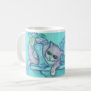 Caneca De Café Curioso cão de gato