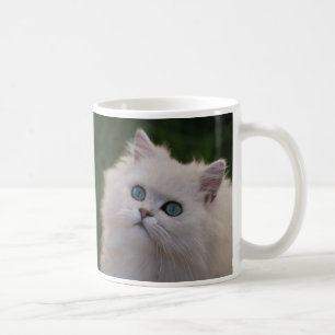 Caneca De Café Curioso gatinho branco